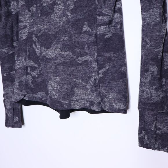 LULULEMON Runderful Long Sleeve Incognito Camo Heathered Black Active Women's 4 - Picture 3 of 8